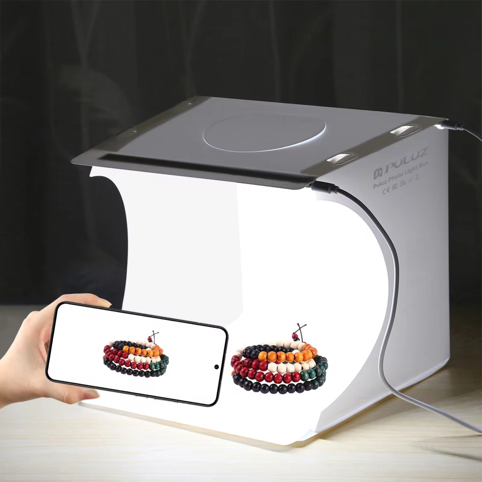 BOX fotograficzny marki Puluz, z diodami LED- studio fotograficzne